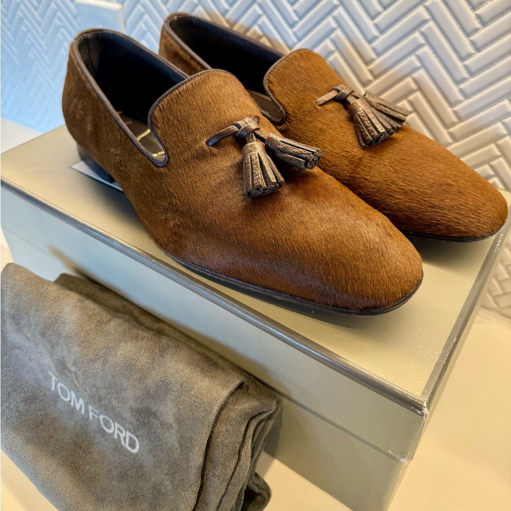 Tom Ford Chesterfield Calf Hair Loafers